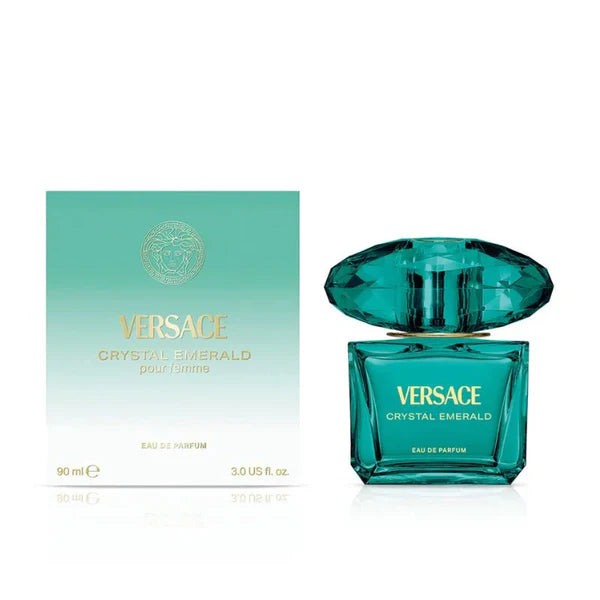 Versace Crystal Emerald Eau de Parfum para Mujer 90 ml – Fragancia de Alta Gama con Presentación Escultural